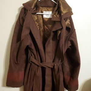 Wool 70s Boho Vintage Trench Coat
